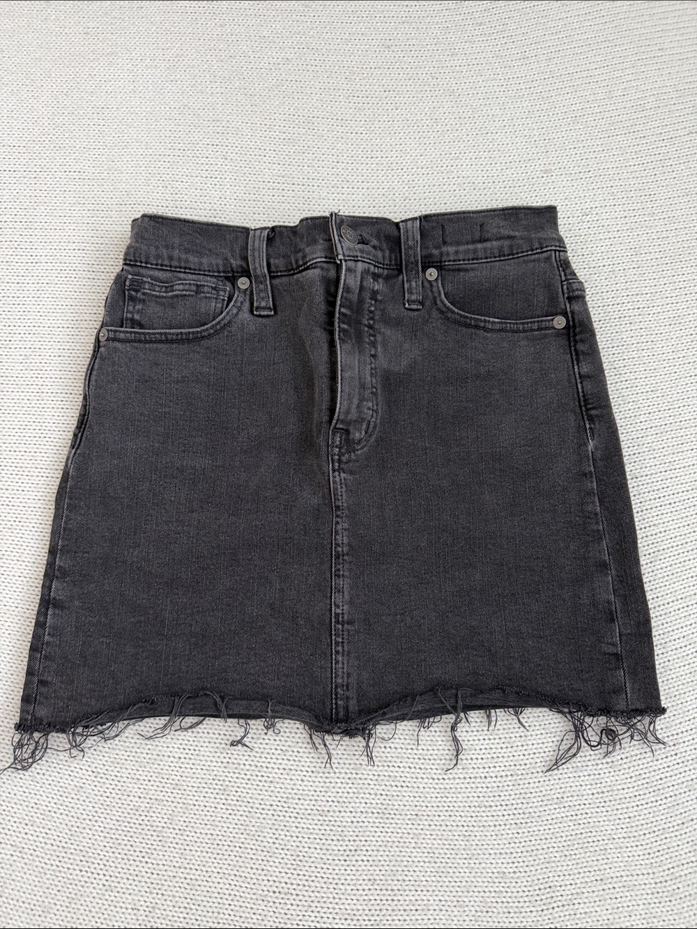 Madewell Stretch Denim Straight Skirt Black Size 26